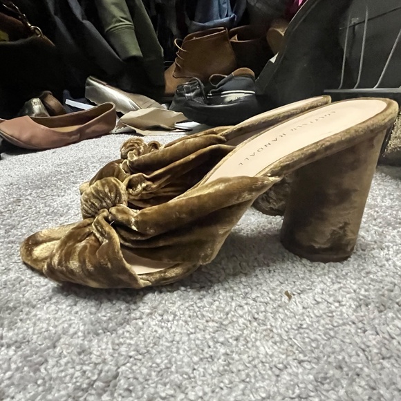 Loeffler Randall Velvet Bow Accent Slides - Picture 3 of 4